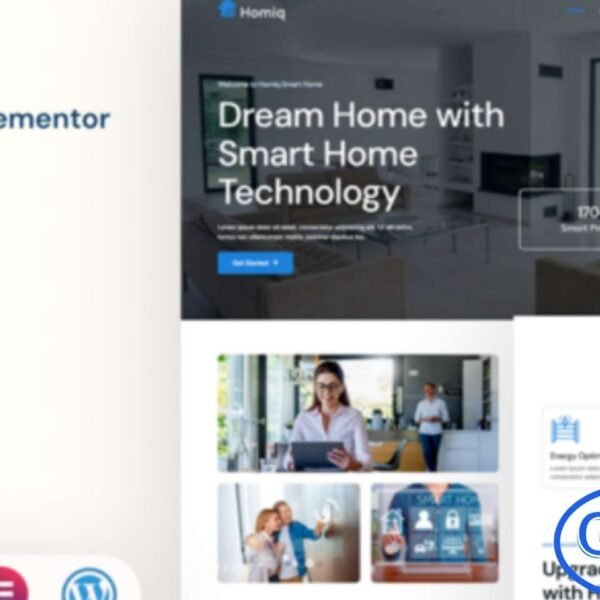 Homiq – Smart Home Elementor Template Kit Homiq is a modern and professional Elementor Template Kit crafted for smart home technology providers, home automation experts, and tech enthusiasts. With a clean and sleek design, this kit makes it easy to create a fully functional, visually appealing website using WordPress and Elementor—without any coding knowledge.