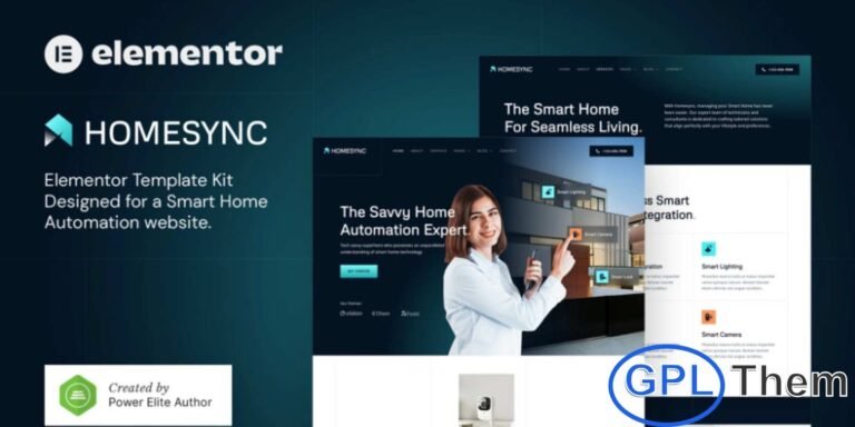 Homesync – Smart Home Automation Elementor Template Kit Homesync is a sleek and modern Elementor Template Kit designed for smart home automation providers, home security companies, and technology businesses. With a professional and clean design, Homesync makes it easy to create a WordPress-based website that showcases smart devices, automation solutions, and related services.
