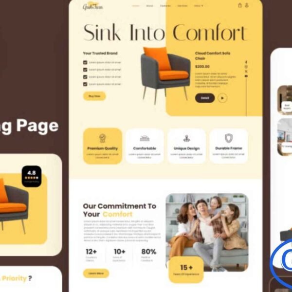 GrubFurn – Single Product Elementor Pro Template Kit GrubFurn is a sleek and modern Elementor Pro Template Kit designed specifically for showcasing single products. Perfect for furniture, home decor, and interior design businesses, this template features a clean, professional layout with high-quality imagery and intuitive navigation.