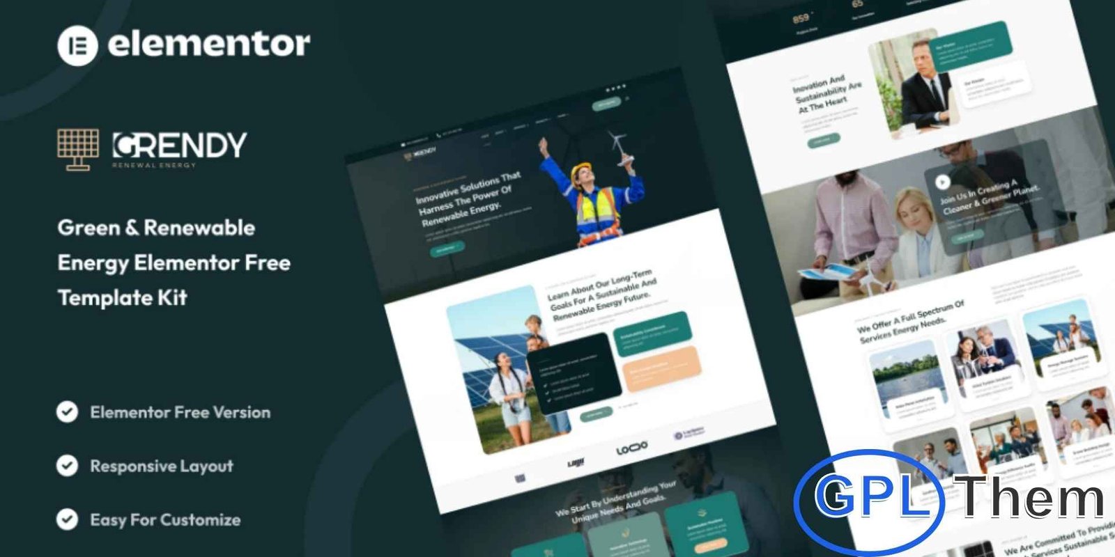 Grendy – Green & Renewable Energy Solutions Elementor Template Kit Grendy – Green & Renewable Energy Solutions Elementor Template Kit Grendy is a modern and eco-focused Elementor Template Kit crafted for Green Energy, Renewable Energy, and Sustainable Technology businesses. Designed using the free version of Elementor, this kit provides clean, professional layouts that make it easy to build an impactful website without any coding.