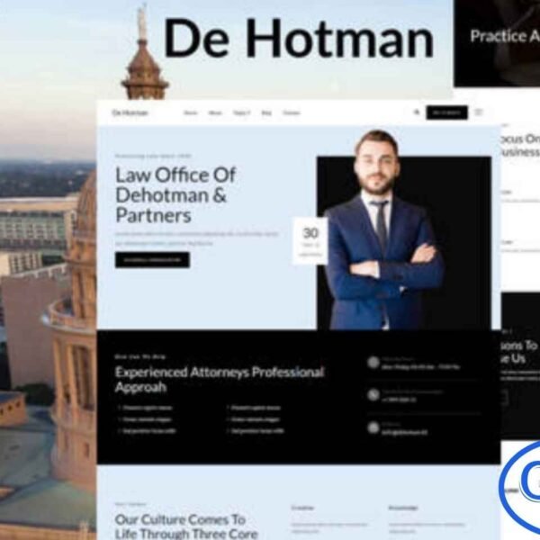 DeHotman – Lawyer & Attorney Firm Elementor Template Kit DeHotman is a professional and modern Elementor Template Kit designed specifically for lawyers, attorneys, and legal service providers. Ideal for law firms, law offices, legal practitioners, barristers, and solicitors, this template kit helps you build a credible and authoritative online presence with ease. Its clean and well-structured layouts make it simple to showcase your legal services, practice areas, case studies, and team members.