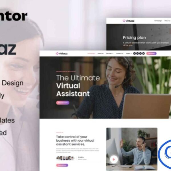 Virtuaz – Virtual Assistant Business Elementor Template Kit Virtuaz is a modern and creative Elementor Template Kit designed for Virtual Assistant businesses and remote service providers. With 12+ pre-built templates featuring a clean, professional, and modern design, it’s perfect for quickly creating a fully responsive website.