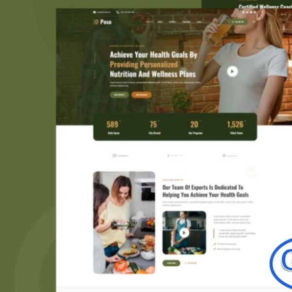Poso – Personalized Nutrition & Wellness Elementor Template Kit Poso is a modern and versatile Elementor Template Kit designed for nutritionists, wellness coaches, dietitians, and health-focused businesses. Perfect for creating a professional website that showcases personalized nutrition plans, wellness programs, and health services, Poso features a clean, modern design optimized for user experience.
