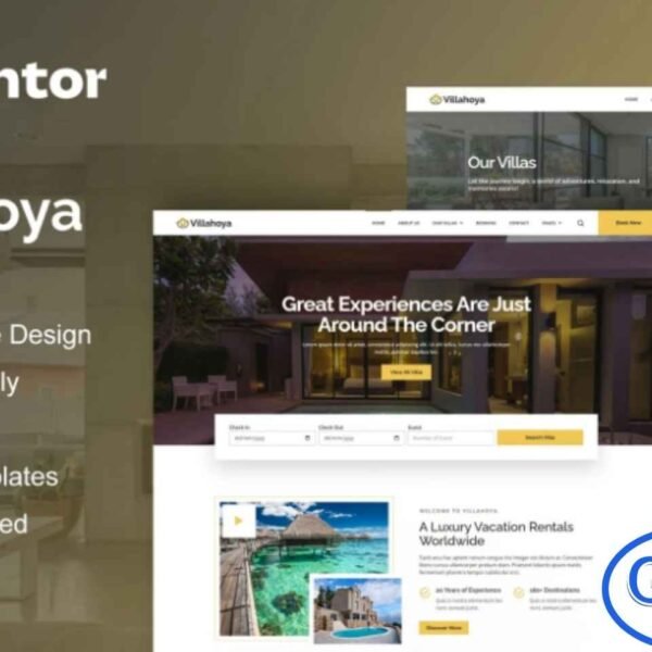 Villahoya – Villa Vacation Rental Elementor Template Kit Villahoya is a modern and stylish Elementor Template Kit designed for villa and vacation rental websites. With 12 fully pre-built templates, it offers a sleek and contemporary design perfect for hotels, resorts, villas, apartments, guesthouses, and room booking services.