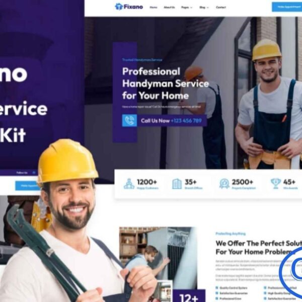 Fixano – Handyman Services Elementor Template Kit Fixano is a professionally designed Elementor Template Kit tailored for handyman businesses and home repair service providers. Ideal for showcasing services like plumbing, electrical work, ventilation, heating, air conditioning, and general home maintenance, this kit helps you build a polished and reliable online presence with ease.