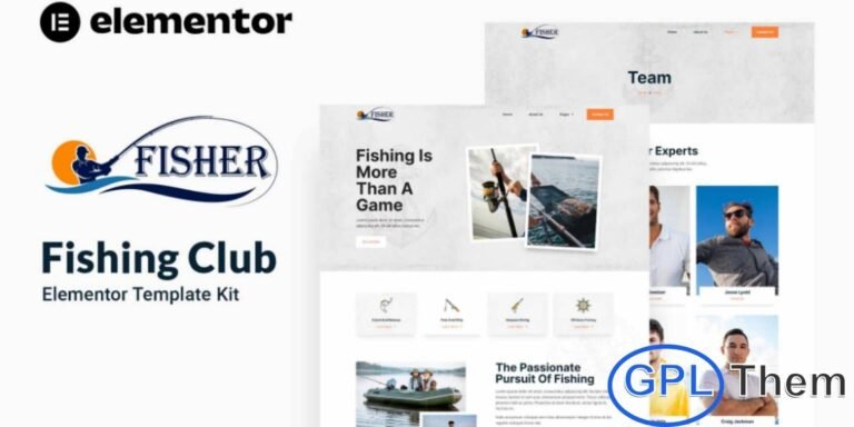 Fisher – Fishing Club Elementor Template Kit Fisher is a modern and easy-to-use Elementor Template Kit designed specifically for fishing clubs, angler communities, outdoor sports groups, and recreational fishing services. Built for effortless customization with the Elementor Page Builder, this kit helps you create a professional and engaging website without writing any code.