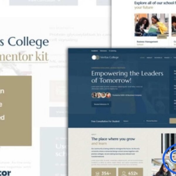 Veritas – University & School Elementor Template Kit Veritas is a professionally designed Elementor Template Kit crafted specifically for university, school, college, and educational institution websites. Featuring a clean, simple, and modern layout, this kit helps you build an academic site that looks professional, informative, and user-friendly. Built using the free version of Elementor, Veritas is easy to import, fully reusable, and requires no coding knowledge.