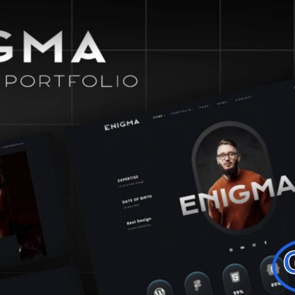 Enigma – Personal Portfolio Elementor Template Kit Enigma is a sleek and modern Elementor Template Kit crafted for creatives who want to showcase their work with impact and style. Perfect for designers, artists, freelancers, and professionals, this fully responsive portfolio kit delivers clean layouts that highlight your skills, projects, and personal brand.