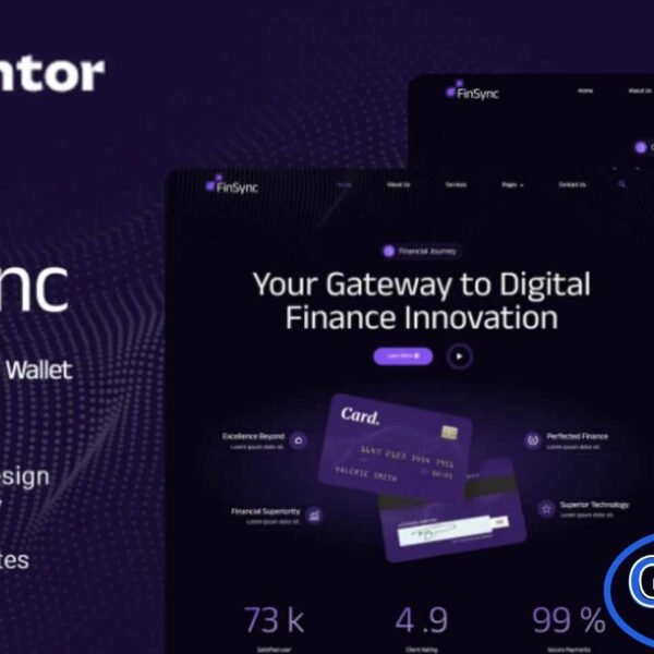 FinSync – Fintech Startup & Digital Wallet Elementor Template Kit FinSync is a modern and professional Elementor Template Kit designed for fintech startups, digital wallet providers, and technology-driven financial service businesses. Perfect for showcasing your services, pricing plans, client testimonials, and industry expertise, FinSync helps you establish a strong online presence quickly and effortlessly.