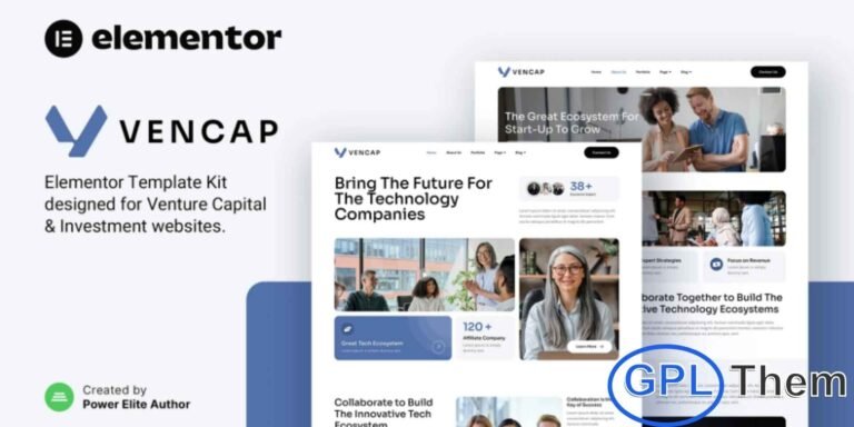 Vencap – Venture Capital & Investment Elementor Template Kit Vencap is a modern, clean, and professionally designed Elementor Template Kit created for venture capital firms, angel investors, investment companies, financial startups, and other funding-related businesses. With its stylish and unique layout, Vencap enables you to build a high-impact website that showcases your expertise, portfolio, and investment services with confidence.