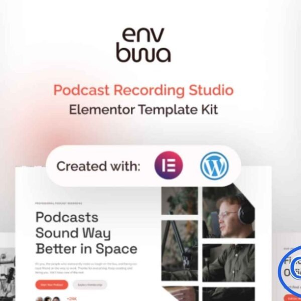 Envbwa – Podcast Recording Studio Elementor Pro Template Kit Envbwa is a modern and professionally designed Elementor Pro Template Kit created for podcast recording studios, audio production companies, and podcast creators. With its clean, stylish, and contemporary layout, this kit helps you build a powerful online presence that resonates with listeners and showcases your audio services with clarity.