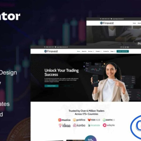 Finavest – Trading & Investment Elementor Pro Template Kit Finavest is a premium Elementor Pro Template Kit designed for building high-quality Trading and Investment websites with ease. Perfect for finance brands of all kinds, this kit provides a modern, clean, and professional layout tailored for investment firms, trading platforms, wealth managers, mutual fund companies, stock advisors, crypto investment services, and more.