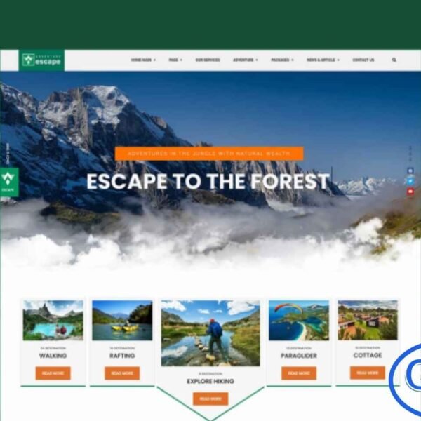 Escape – Forest Travel Adventure Elementor Pro Full Site Template Kit Escape is a complete Elementor Pro Full Site Template Kit designed to help you quickly build a stunning adventure, travel, or personal exploration website. Optimized for the free Hello Elementor theme—yet compatible with most Elementor-friendly themes—this kit offers a seamless setup experience for travelers, bloggers, and adventure brands.