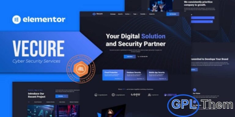 Vecure – Cyber Security Services Elementor Template Kit Vecure is a cutting-edge Cyber Security Services Elementor Template Kit designed to help security firms, IT companies, tech startups, and digital service providers build a strong, trustworthy online presence. Featuring 14 professionally crafted templates, this kit delivers a fully responsive, modern, and clean layout that ensures your website looks flawless on all devices.