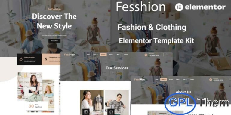 Fesshion – Fashion & Clothing Elementor Template Kit Fesshion is a stylish and modern Elementor Template Kit designed specifically for fashion boutiques, clothing brands, and online apparel stores. With its clean layouts and trend-focused design, this kit makes it easy to build a professional WordPress website that showcases your collections beautifully.