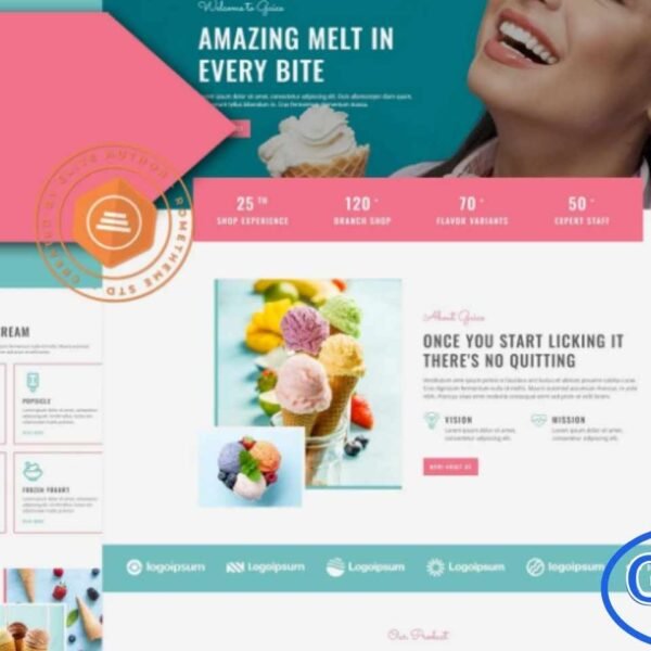 Gaice – Ice Cream Shop Elementor Template Kit Gaice is a beautifully crafted Elementor Template Kit designed for ice cream shops, bakeries, cake stores, frozen food outlets, and a wide variety of food-related businesses. Featuring 14+ pre-built templates, this kit offers a clean, modern, and fully responsive design that makes your brand look irresistible on any device. Gaice is easy to customize, allowing you to tailor every page to match your store’s style, products, and promotions.