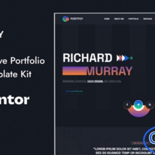 Portfoy – Portfolio Elementor Template Kit Portfoy is a modern and professional Elementor Template Kit designed to help you create a stunning portfolio website effortlessly. Ideal for freelancers, designers, artists, photographers, and creative professionals, it allows you to showcase your work, projects, and achievements with style. Built using the Elementor Page Builder, Portfoy provides full drag-and-drop customization, enabling you to personalize every element without any coding knowledge.