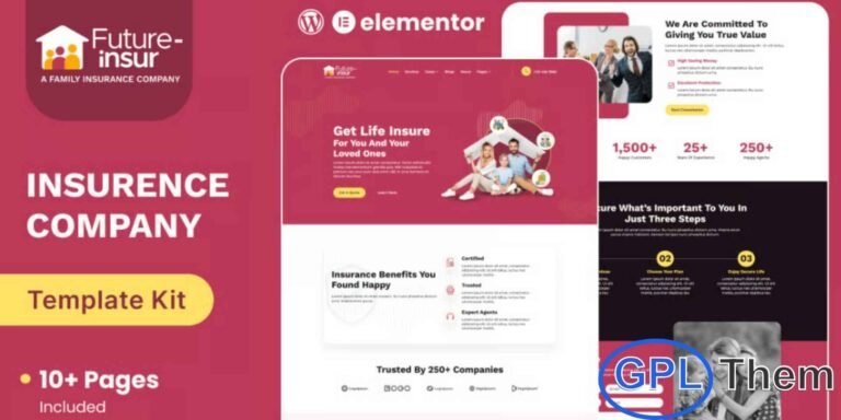 Future Insur – Insurance Company Elementor Template Kit Future Insur is a professionally designed Elementor Template Kit created specifically for family insurance providers and insurance companies. With its modern, clean, and user-friendly design, this kit helps you build a professional online presence that highlights coverage options, services, and client benefits.