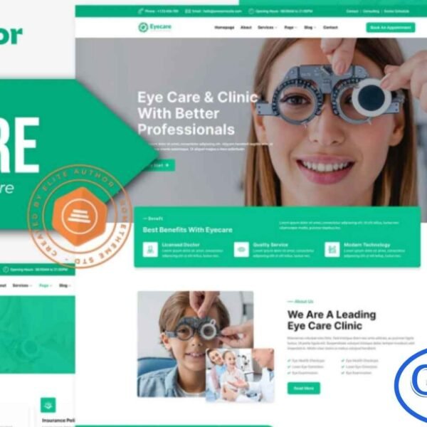Eyecare – Optometrist & Eye Care Elementor Template Kit Eyecare is a modern and fully responsive Elementor Template Kit designed for optometrists, eye clinics, and vision care services. With 14+ pre-built templates, this kit offers a clean, professional, and easily customizable design that makes creating your website fast and effortless.