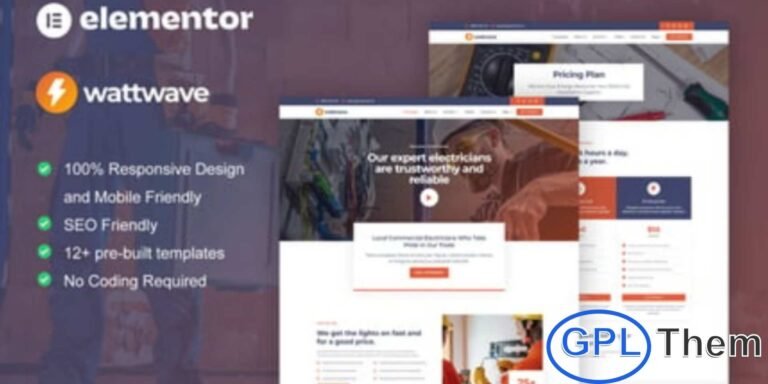 WattWave – Electrical Installation & Maintenance Service Elementor Pro Template Kit WattWave is a professional Elementor Pro Template Kit designed specifically for electrical installation, repair, and maintenance service websites. Whether you’re an electrician, electrical contractor, or running a service company, this template kit provides everything you need to build a high-quality online presence.