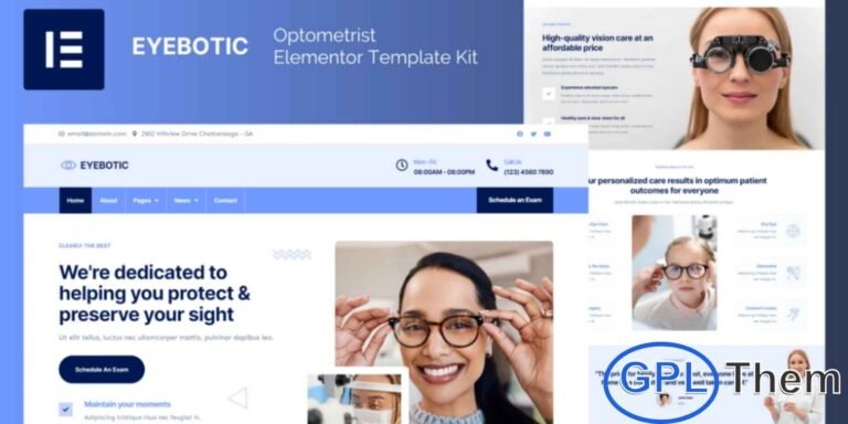 EyeBotic – Optometrist Elementor Pro Template Kit EyeBotic is a professional Elementor Pro Template Kit designed specifically for optometrists, ophthalmologists, and eye care clinics. This template kit includes a comprehensive selection of pre-designed pages perfect for showcasing eye exams, eye surgery services, vision care, and related treatments.