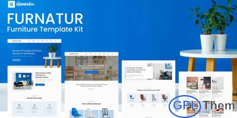 Furnatur – Furniture eCommerce Elementor Template Kit Furnatur is a modern and versatile Elementor Template Kit designed for furniture eCommerce stores, interior designers, manufacturers, and creative agencies. Perfect for online shops, product showcases, and personal portfolios, Furnatur combines a clean and stylish layout with intuitive navigation to highlight products and designs effectively.