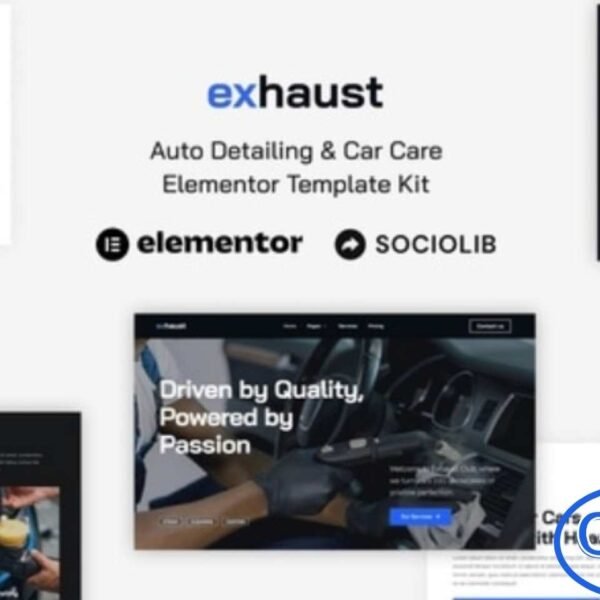 Exhaust – Auto Detailing & Car Care Elementor Template Kit Exhaust is a professional Elementor Template Kit designed for auto detailing, car care, and automotive service websites. Perfect for car garages, auto workshops, body shops, car repair services, car polishing, painting, and even car racing businesses, this kit provides a modern and visually appealing platform to showcase your services.