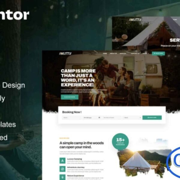 Forestter – Camping & Adventure Elementor Template Kit Forestter is a modern Elementor Template Kit designed for camping, adventure, and outdoor activity websites. Perfect for businesses offering hiking, nature experiences, parks, luxury camping, glamping, and travel services, this kit helps you create a professional and engaging online presence.