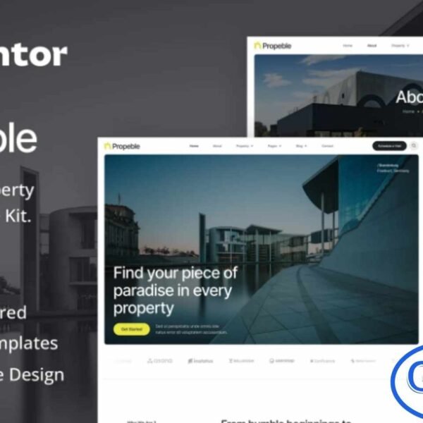 Propeble – Apartment & Property Elementor Template Kit Propeble is a professional Elementor Template Kit designed for real estate agencies, apartment listings, and property management websites. With a sophisticated and modern design, this kit allows you to showcase apartments, single properties, and complex property listings in an attractive and organized manner.