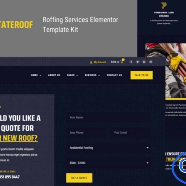 EstateRoof – Roofing Services Elementor Pro Template Kit EstateRoof is a premium Elementor Pro Template Kit designed specifically for roofing service providers, offering a complete and modern solution for roof installation, repair, and maintenance businesses. Whether you specialize in industrial roofing, residential roofing, renovation projects, or construction services, this kit delivers a professional and polished online presence with ease.