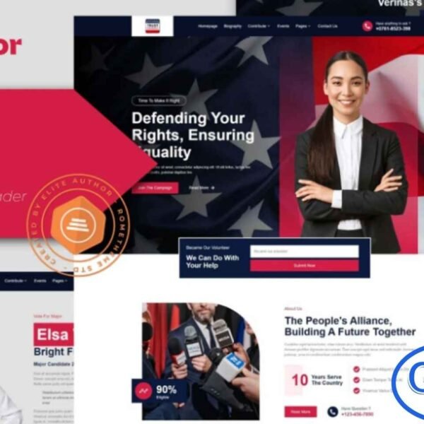 Trust – Political Candidate & Leader Elementor Template Kit The Trust – Political Candidate & Leader Elementor Template Kit is a professionally designed set of templates perfect for political candidates, campaign teams, public leaders, agencies, and business-related websites. Featuring modern, clean, and visually impactful layouts, this kit helps you present missions, profiles, agendas, and achievements with clarity and confidence.