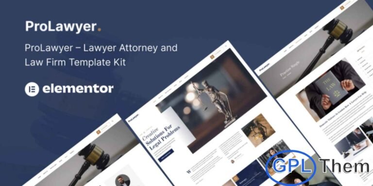 Prolawyer – Lawyer & Law Firm Elementor Template Kit Prolawyer is a professionally designed Elementor Template Kit crafted specifically for lawyers, attorneys, legal advisors, and law firms. This kit makes it easy to build a powerful and polished legal website using the Elementor Page Builder—no coding needed, simply drag and drop to customize every section.