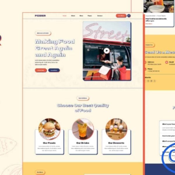 Fooder – Food Truck & Street Food Elementor Template Kit Fooder is a professionally crafted Elementor Template Kit designed for food trucks, street food vendors, burger bars, bistros, cafés, and modern food-and-beverage businesses. With its clean, modern, and engaging layout, this kit helps you showcase menus, promotions, chef specialties, and services in a visually appealing way.