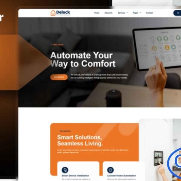 Delock – Smart Home Automation Elementor Template Kit Delock is a modern and user-friendly Elementor Template Kit designed to help you build a professional smart home automation website in just a few clicks. Featuring a sleek and unique design, this kit is perfect for businesses offering home automation, IoT solutions, security systems, and smart device integration.