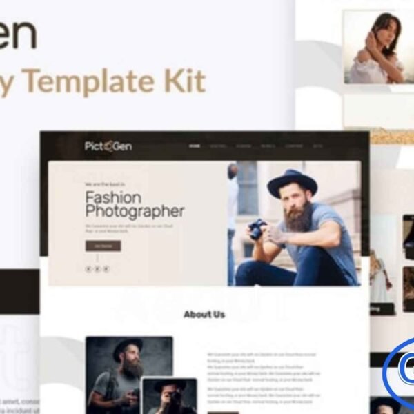 Pictogen – Creative Photography Elementor Template Kit Pictogen is a beautifully crafted Elementor Template Kit designed for creative photography websites, fashion portfolios, and photo gallery showcases. Featuring a classic and elegant design, this kit offers a refined visual experience perfect for photographers, artists, and creative professionals.