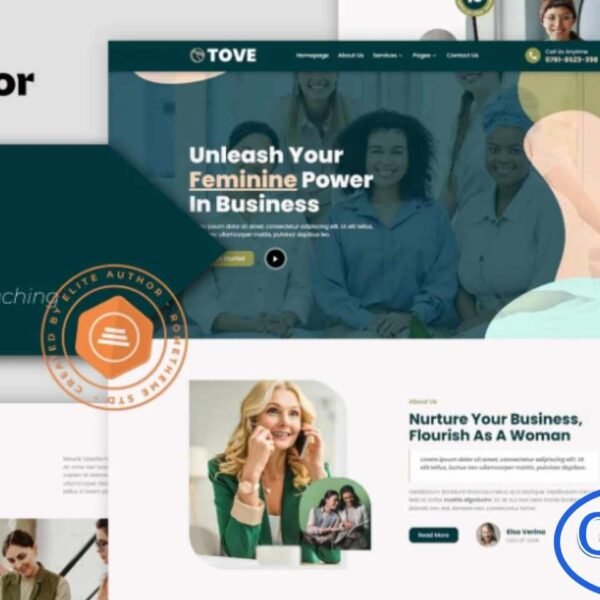 Tove – Feminine Business Coaching Elementor Template Kit The Tove – Feminine Business Coaching Elementor Template Kit is a beautifully designed solution tailored for websites that empower women in business. Perfect for agencies and professionals in interior design, digital products, fashion, health, wellness, art, and beauty, this kit provides a versatile collection of templates to showcase services, programs, and success stories.