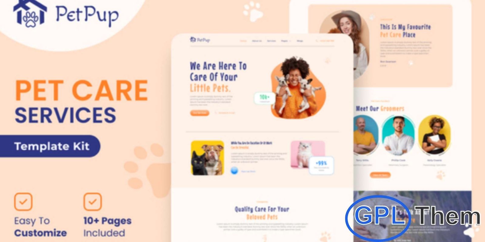 PetPup – Pet Care Services Elementor Template Kit PetPup – Pet Care Services Elementor Template Kit PetPup is a vibrant and modern Elementor Template Kit created specifically for pet care businesses, pet shops, veterinarians, pet grooming services, and animal enthusiasts. Featuring a playful yet professional design, PetPup captures the charm and energy of the pet world while providing a seamless user experience.