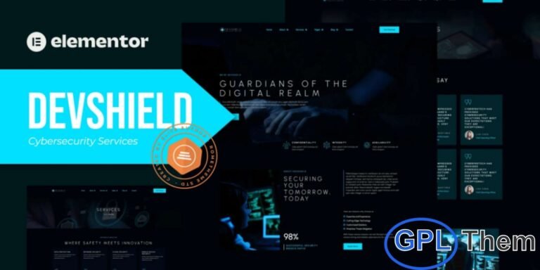 Devshield – Cybersecurity Services Elementor Pro Template Kit Devshield is a professional Elementor Pro Template Kit designed specifically for cybersecurity services websites. Ideal for Cyber Security Service companies, individual providers, digital security consultants, cybersecurity agencies, risk compliance firms, and IT security businesses, this kit offers a complete solution to build a modern online presence.
