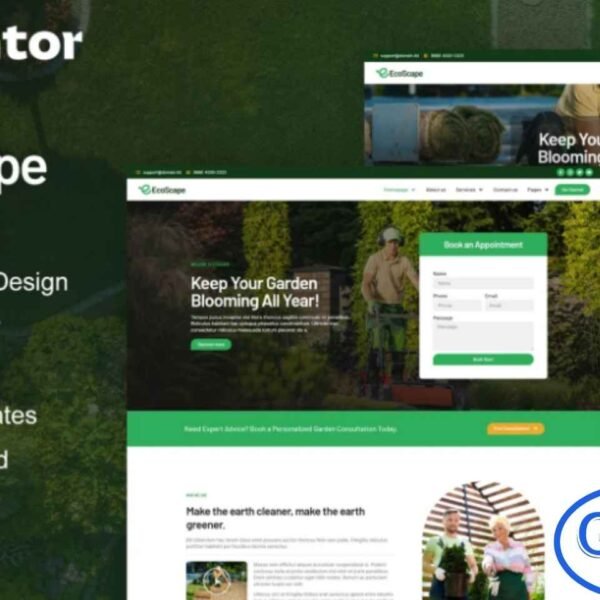 EcoScape – Gardening & Landscape Elementor Pro Template Kit EcoScape is a modern and professional Elementor Pro Template Kit designed for gardening, landscaping, and outdoor service businesses. This template kit is ideal for landscape designers, gardening services, lawn care companies, and outdoor decoration providers.