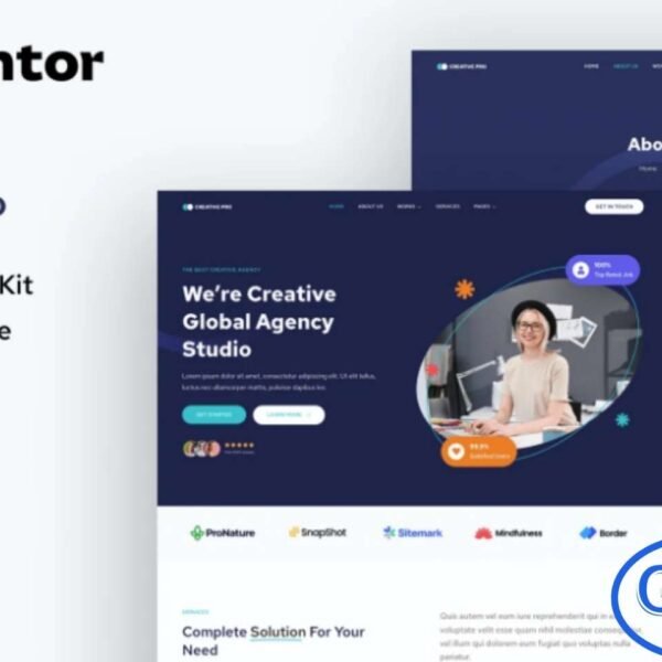 Creativepro – Creative Agency Studio Elementor Template Kit Creativepro is a modern and unique Creative Agency Studio Elementor Template Kit designed to help agencies and studios build a strong, professional online presence. This template kit is ideal for creative agencies, startups, design studios, digital agencies, and other creative service businesses.