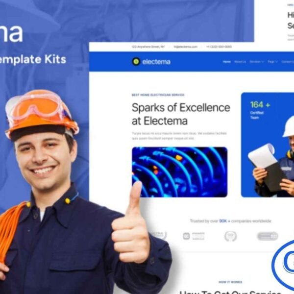 Electema – Electrician Service Elementor Template Kit Electema is a professional and SEO-friendly Elementor Template Kit designed specifically for home electrician and electrical service providers. It helps you build a trustworthy and modern electrician website using Elementor’s visual drag-and-drop builder, with no coding required.