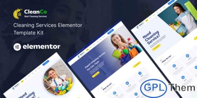 Cleanco – Cleaning Service Elementor Template Kit Cleanco is a modern and professional Cleaning Service Elementor Template Kit designed to create high-quality cleaning business websites with ease. This template kit is ideal for residential cleaning, commercial cleaning, janitorial services, and home maintenance companies.