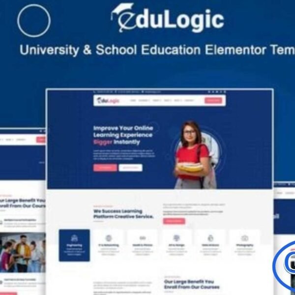 Edulogic – University & School Education Elementor Template Kit Edulogic is a modern and SEO-friendly Elementor Template Kit designed for universities, schools, academies, and all types of education websites. It is perfectly suited for colleges, online courses, e-learning platforms, kindergartens, training centers, events, and educational institutions.