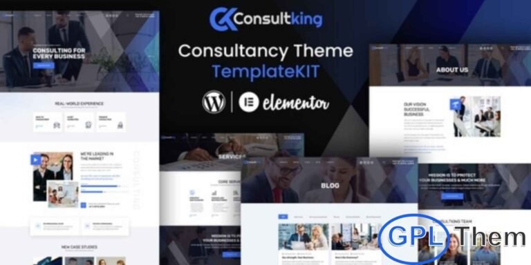 Consultking – Business Elementor Template Kit Consultking is a modern and SEO-friendly Business Consultancy Elementor Template Kit crafted for professional consulting websites. It is ideal for business consultants, corporate advisors, marketing strategists, financial consultants, and business growth experts. Designed with a clean and professional layout, Consultking helps you showcase your services, expertise, and client solutions effectively.