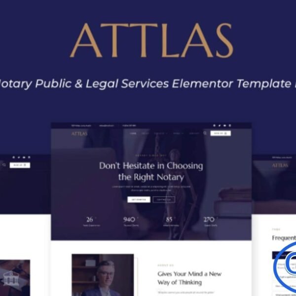 Attlas – Notary Public & Legal Services Elementor Template Kit is a professional and reliable website solution designed for notary publics, legal advisors, lawyers, and consulting services. This Elementor Template Kit features a clean, modern, and trustworthy design that helps present legal services, credentials, and client information clearly. Attlas is ideal for notary public services, legal consulting, law firms, and other professional legal businesses looking to build credibility online.