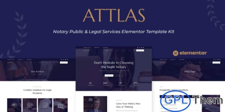 Attlas – Notary Public & Legal Services Elementor Template Kit is a professional and reliable website solution designed for notary publics, legal advisors, lawyers, and consulting services. This Elementor Template Kit features a clean, modern, and trustworthy design that helps present legal services, credentials, and client information clearly. Attlas is ideal for notary public services, legal consulting, law firms, and other professional legal businesses looking to build credibility online.