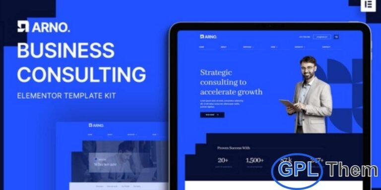 Arno – Business Consulting Elementor Template Kit is a sleek and professional solution for building fully functional business websites on WordPress. This Elementor Template Kit is ideal for consulting firms, finance agencies, startups, investment companies, management services, and other corporate businesses. Arno features a clean and modern design that helps showcase services, projects, team members, and client testimonials effectively.