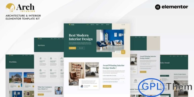 Archinterior – Interior Design & Architecture Elementor Template Kit Archinterior is a versatile and fully responsive Elementor Template Kit designed for architects, interior designers, construction companies, and creative design agencies. This professional template kit allows you to build stunning websites for architecture, interior design, home decoration, exterior design, and related services without writing a single line of code.