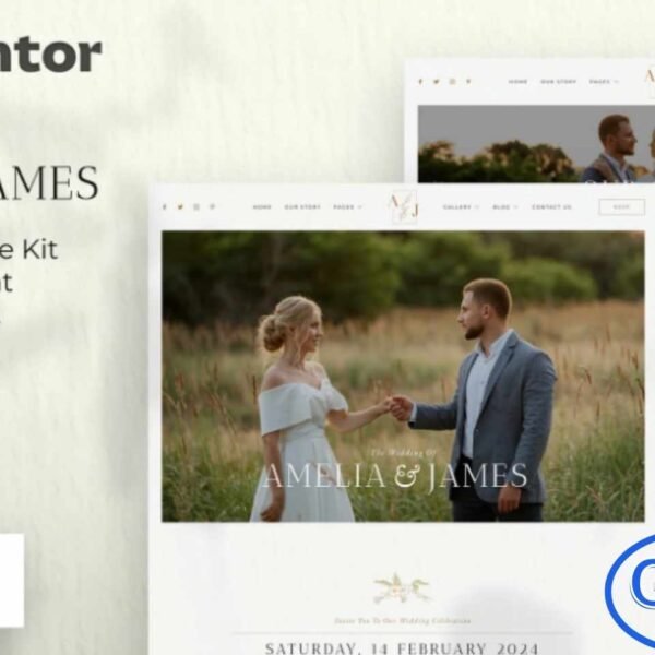 Amelia & James – Wedding Invitation Elementor Template Kit Amelia & James is a modern, elegant, and clean Elementor Template Kit designed for creating beautiful wedding invitation and event websites. Perfect for weddings, engagements, anniversaries, and special events, this template kit features a professional design with a 100% responsive and retina-ready layout.