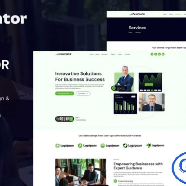Anchor – Business Consulting Elementor Template Kit Anchor is a modern and elegant Elementor Template Kit designed for business consulting and professional services websites. This versatile template kit is ideal for consultants, startups, corporate firms, finance companies, marketing agencies, and other business-related services.